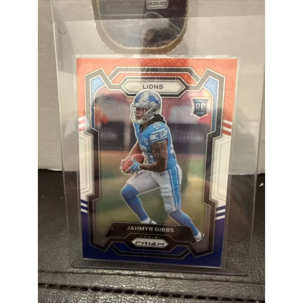 2023 PRIZM  FOOTBALL  Jahmyr Gibbs RC  #331  RED WHITE BLUE RWB Lions 🔥💥🔥